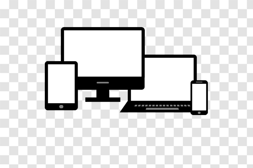 Responsive Web Design Website Development Page - Black And White Transparent PNG