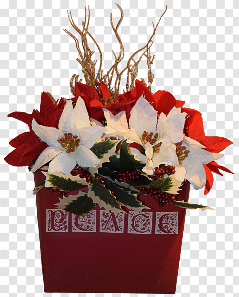 Flowerpot White Bonsai Light - Flower Bouquet - Christmas Flowers Transparent PNG
