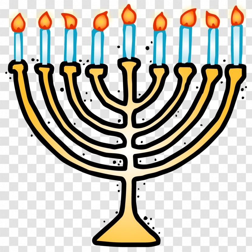 Hanukkah Candlestick Line Clip Art - Candle Holder - Jewish Holidays Transparent PNG