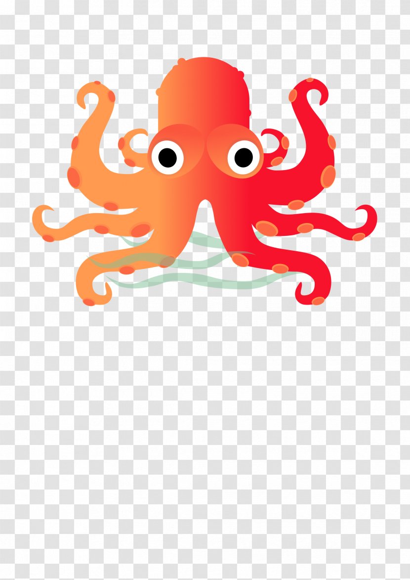 Octopus - Orange - Octapus Transparent PNG