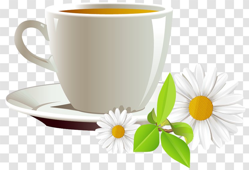 Coffee Cup Tea Cafe Clip Art - Saucer - Of And Daisies Clipart Transparent PNG