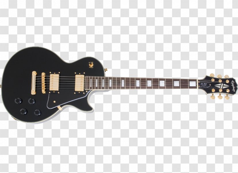 Epiphone Les Paul Custom Pro Gibson - Silhouette - Guitar Transparent PNG