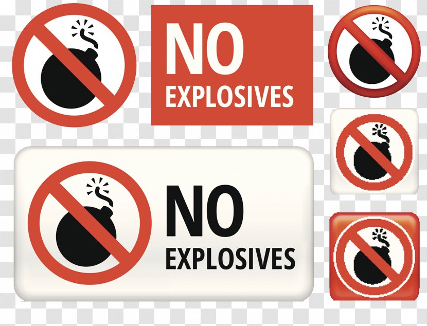 Sign Explosion Explosive Material Royalty-free - Prohibit Bomb Warning Signs Transparent PNG