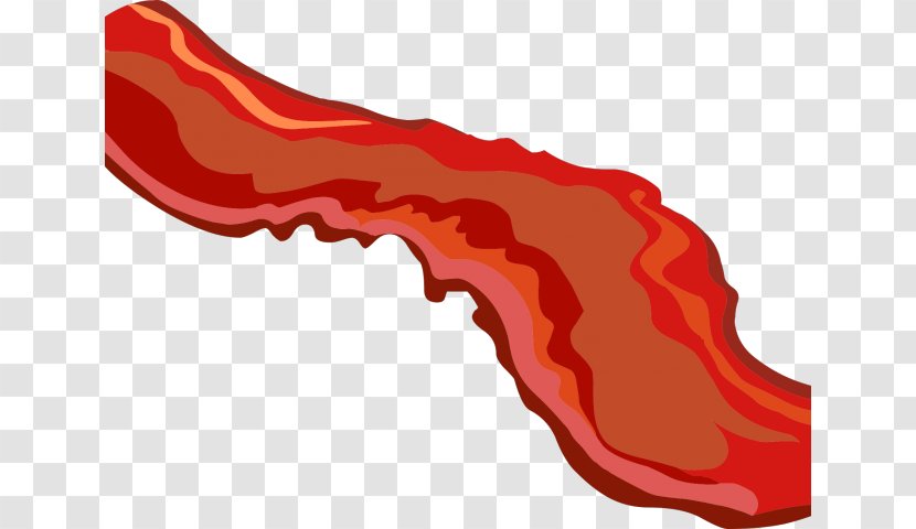 Bacon Hamburger Clip Art Breakfast - Red Transparent PNG