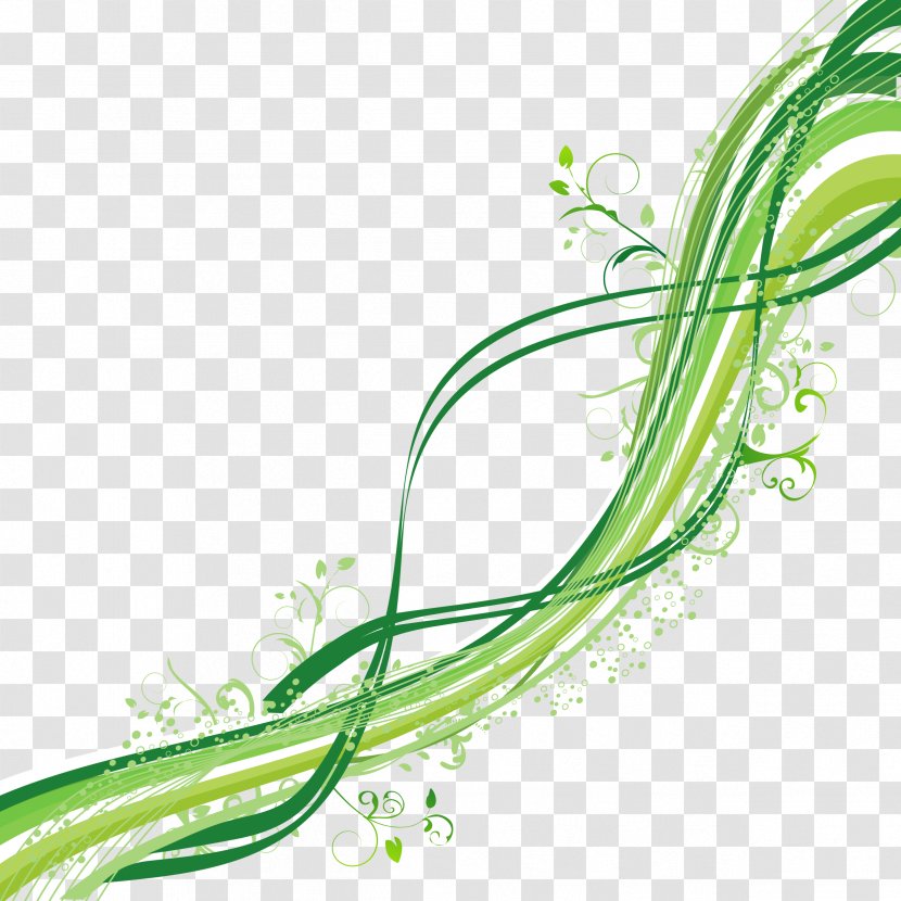 Curve - Flora - Green Transparent PNG