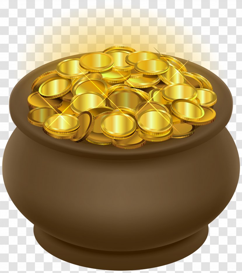 Gold Coin Stock Photography Illustration - Pot Of Transparent Clip Art Image Transparent PNG