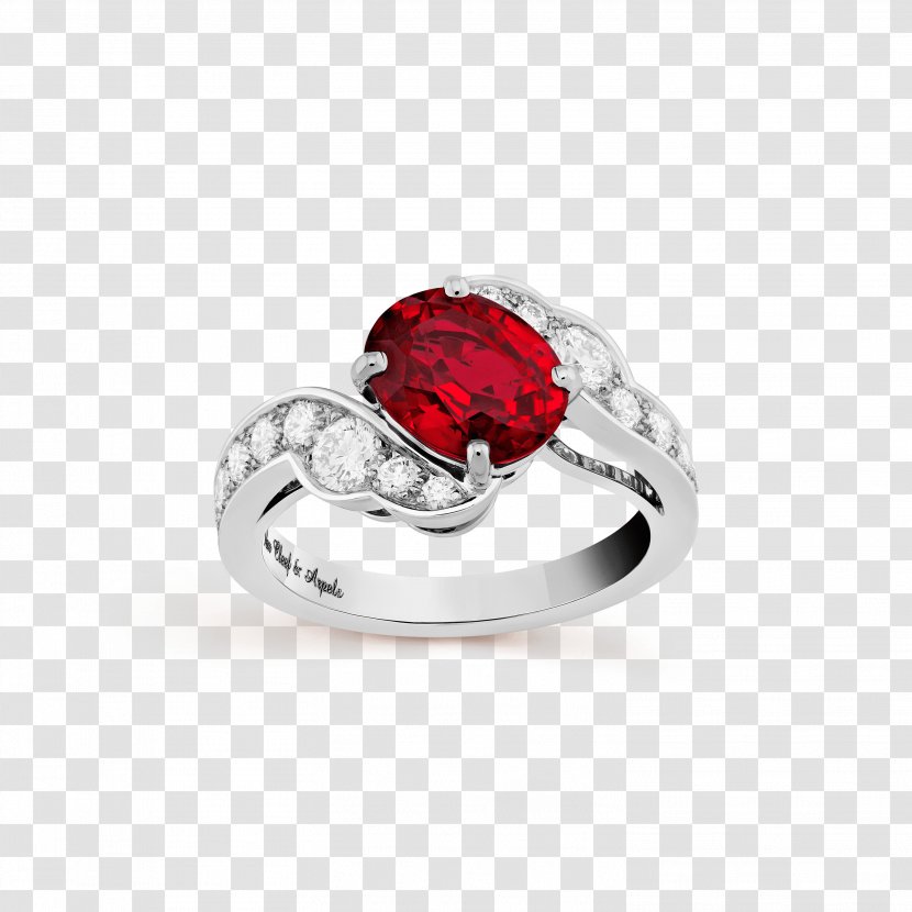 Ruby Engagement Ring Carat Diamond Transparent PNG