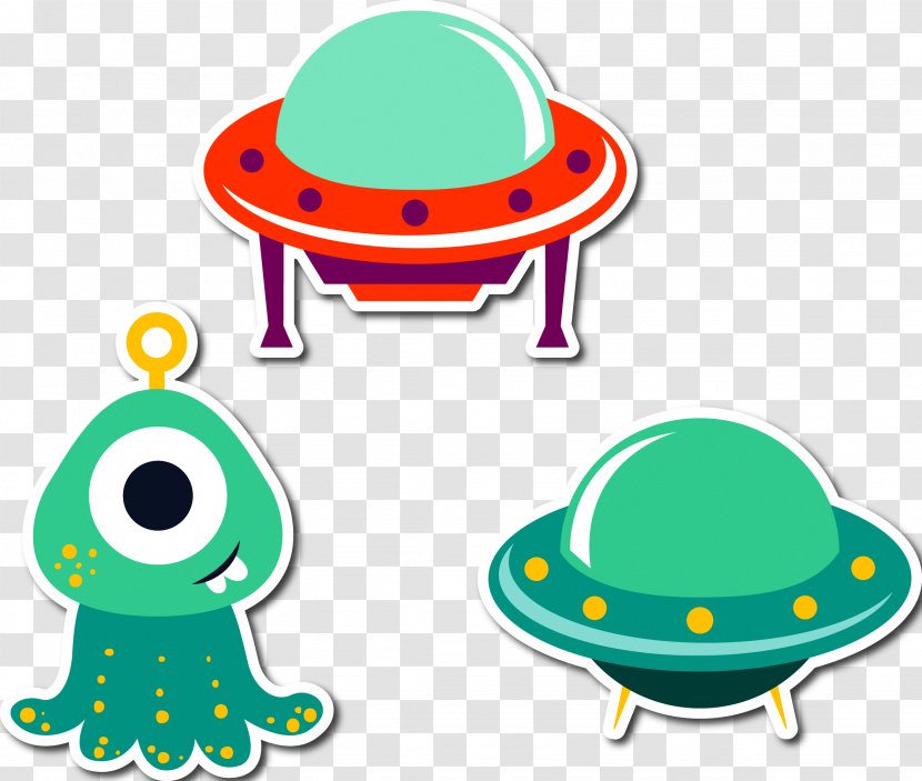 Unidentified Flying Object Saucer Extraterrestrial Intelligence - Green - UFO Aliens Transparent PNG