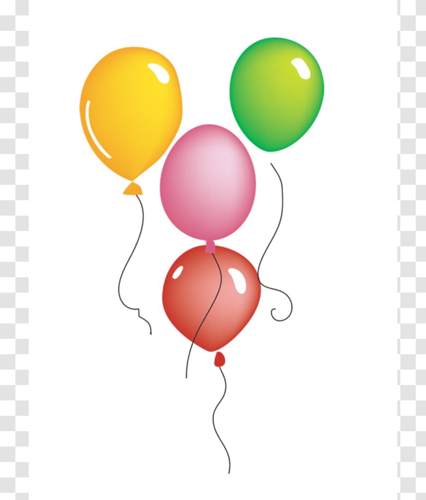 Balloon Birthday Clip Art - Yellow Transparent PNG