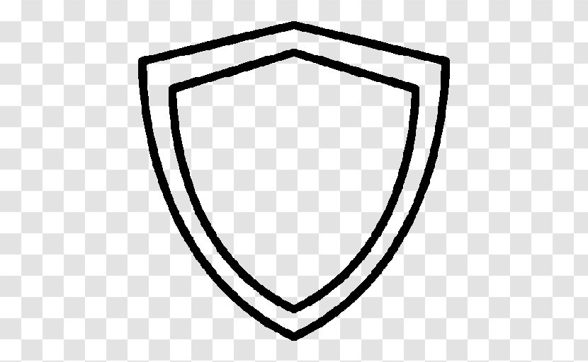 Clip Art - Black And White - Security Shield Transparent PNG