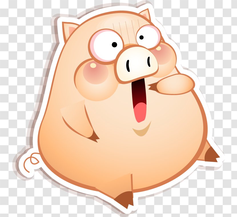 April Fools Day 1 Traditional Chinese Holidays SMS - Cartoon - Pink Pig Transparent PNG