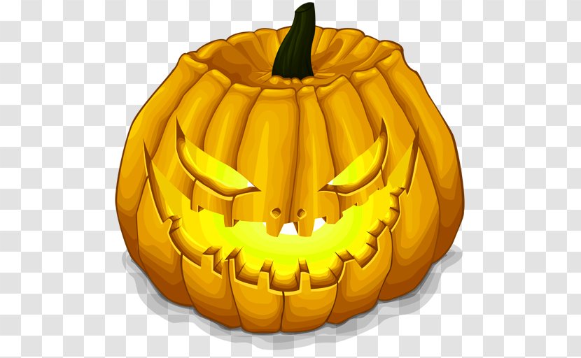 Halloween Pumpkin Jack-o-lantern Icon - Gourd - Yellow Terror Head Decoration Pattern Transparent PNG