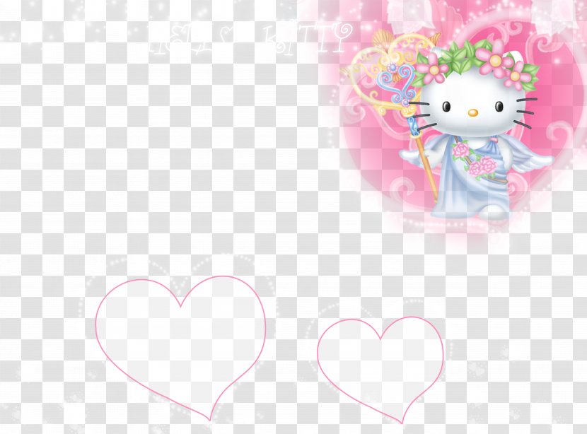 Hello Kitty Heart Illustration - Silhouette - Pink Cat Transparent PNG