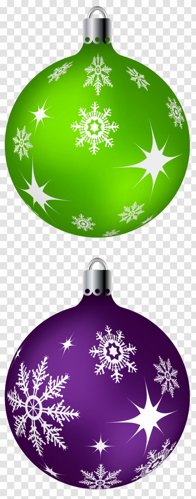 Christmas Ornament Decoration Clip Art - Illustration - Green And Purple Balls Clipart Picture Transparent PNG