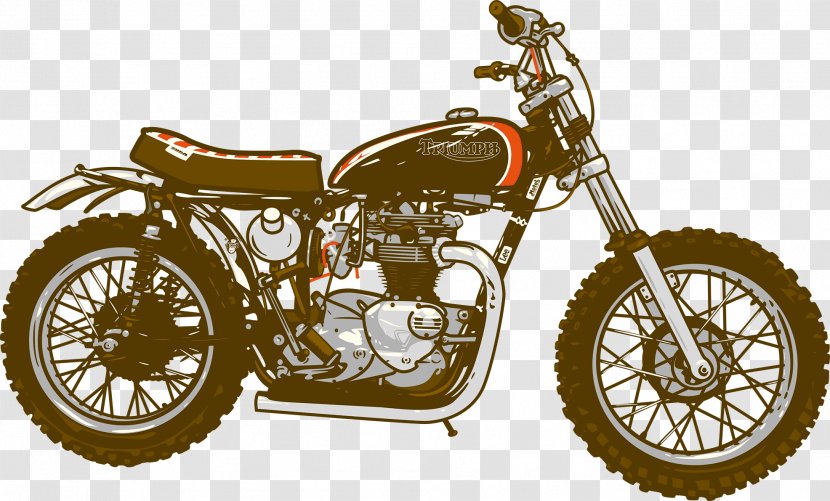 Drawing Art Motorcycle - Illustrator - Cafe Graphic Transparent PNG