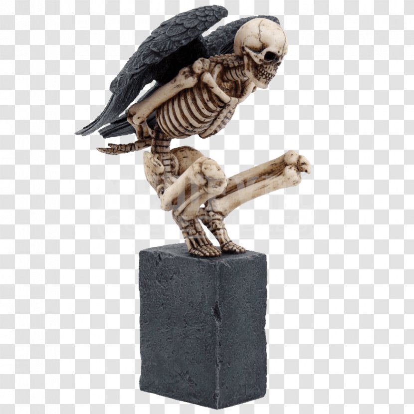 Human Skeleton Statue Death Azrael - Watercolor Transparent PNG