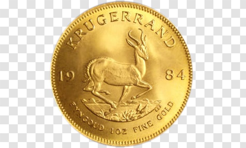 Krugerrand Gold Coin South Africa - Fifty Dollar Bills Rare Transparent PNG