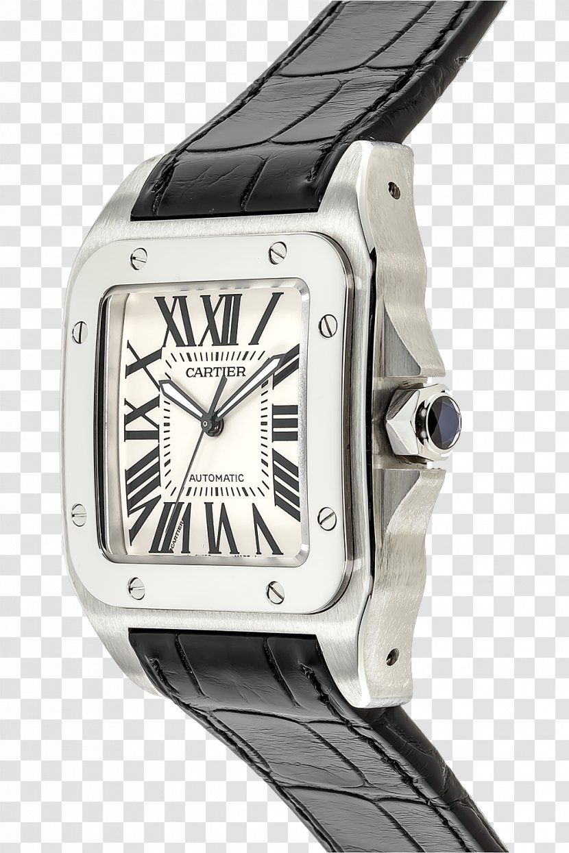 Watch Cartier Colored Gold Steel - Strap - 100 Anniversary Transparent PNG