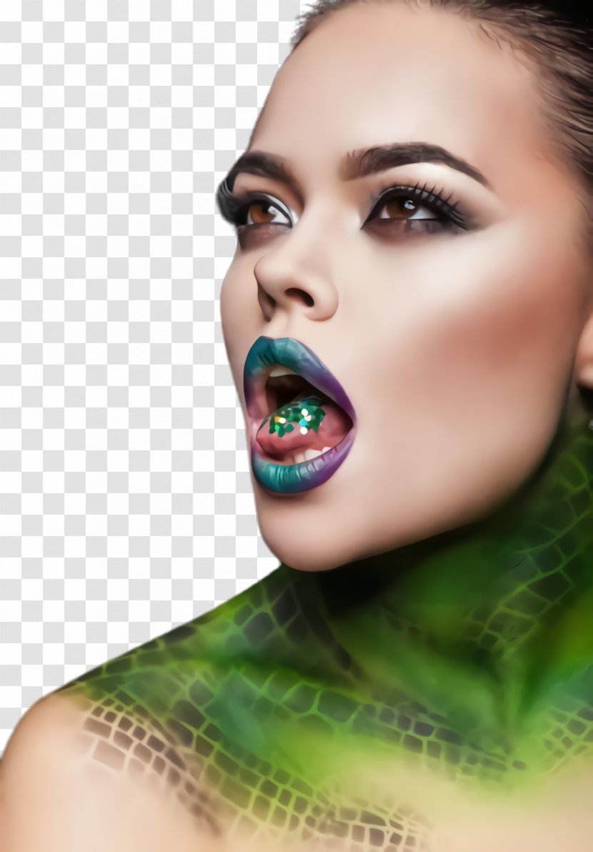 Face Skin Nose Chin Green - Lip - Beauty Transparent PNG