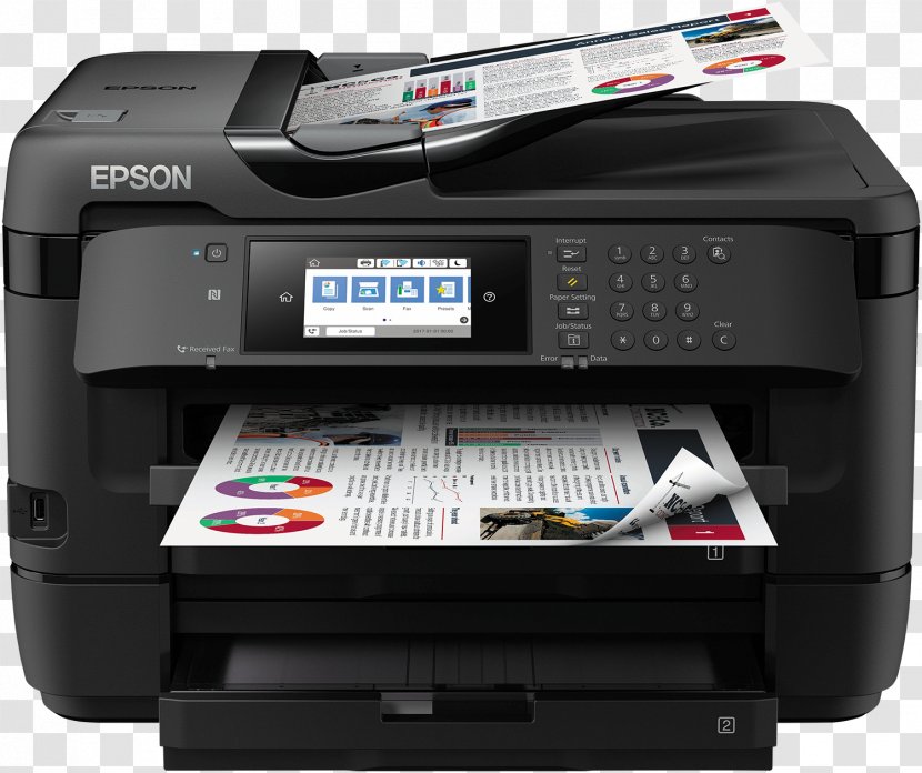 Epson WorkForce 7720 Multi-function Printer Inkjet Printing Duplex - Electronic Device Transparent PNG