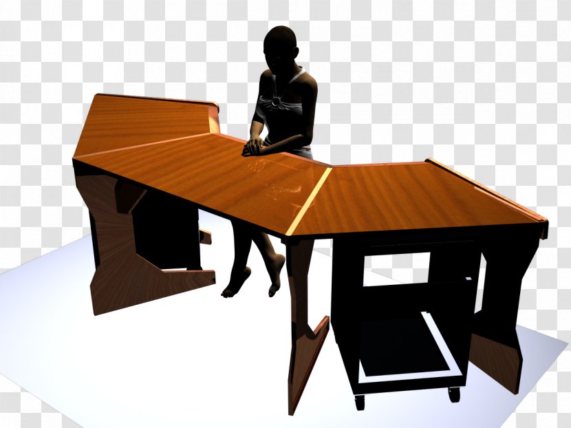 Line Angle Product Design Desk - Plywood - Cartoon Computer Transparent PNG