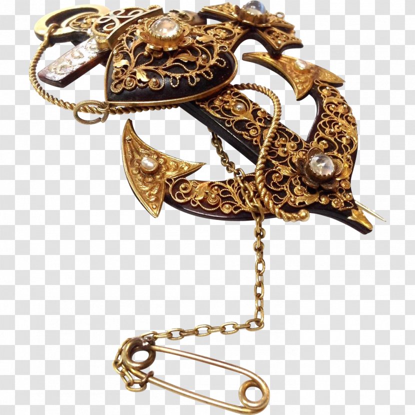 01504 Bronze Brooch Body Jewellery - Jewelry Transparent PNG