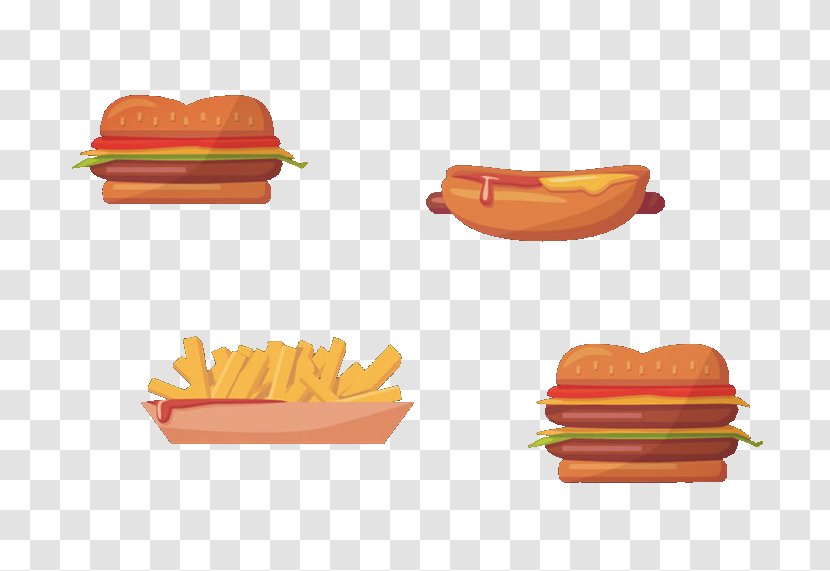 Hot Dog Hamburger Fast Food French Fries - Hamburg Transparent PNG