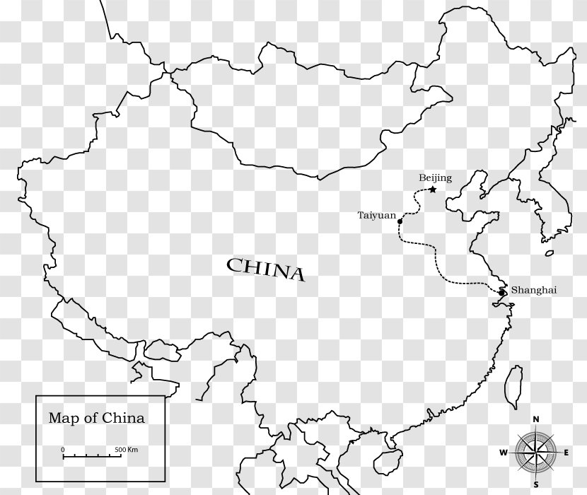 China Blank Map World Atlas - Coloring Book Transparent PNG
