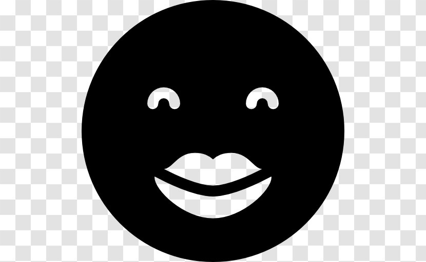 Smiley Nose Mouth Clip Art - Black And White Transparent PNG