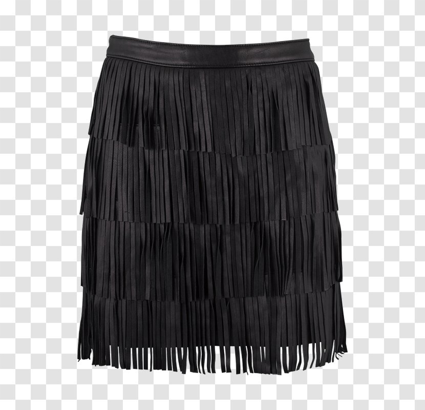 Skirt - Black - Fringe Transparent PNG