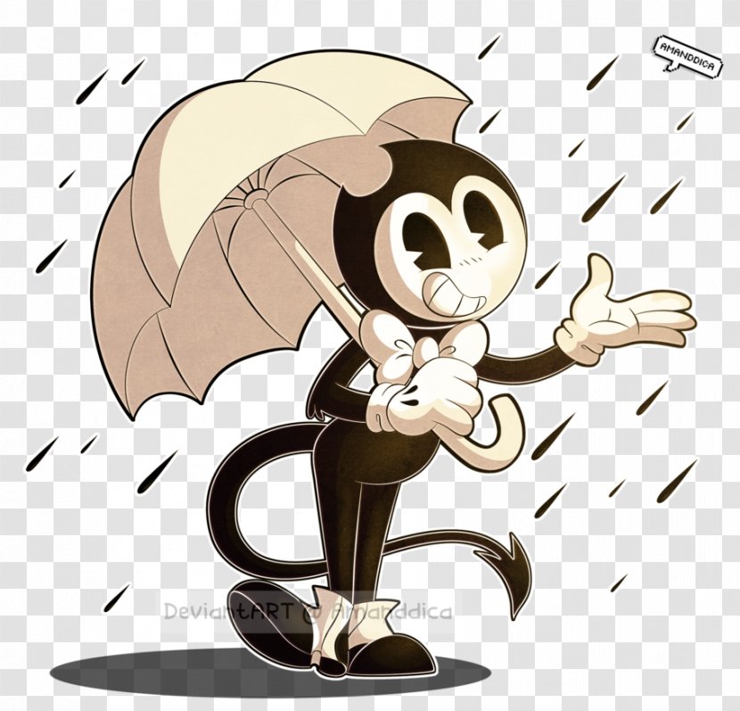 Digital Art Drawing Bendy And The Ink Machine - Heart - Rain Love Transparent PNG