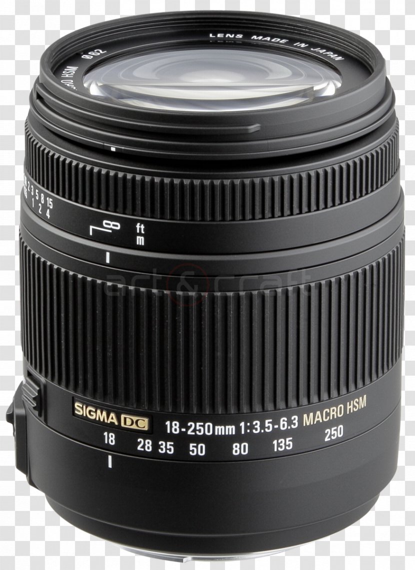 Canon EF Lens Mount Camera Sigma 18-250mm F/3.5-6.3 Macro Photography Autofocus Transparent PNG