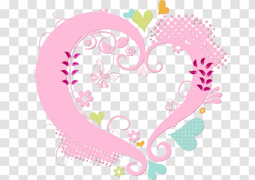 Heart Pink Heart Visual Arts Sticker Transparent PNG