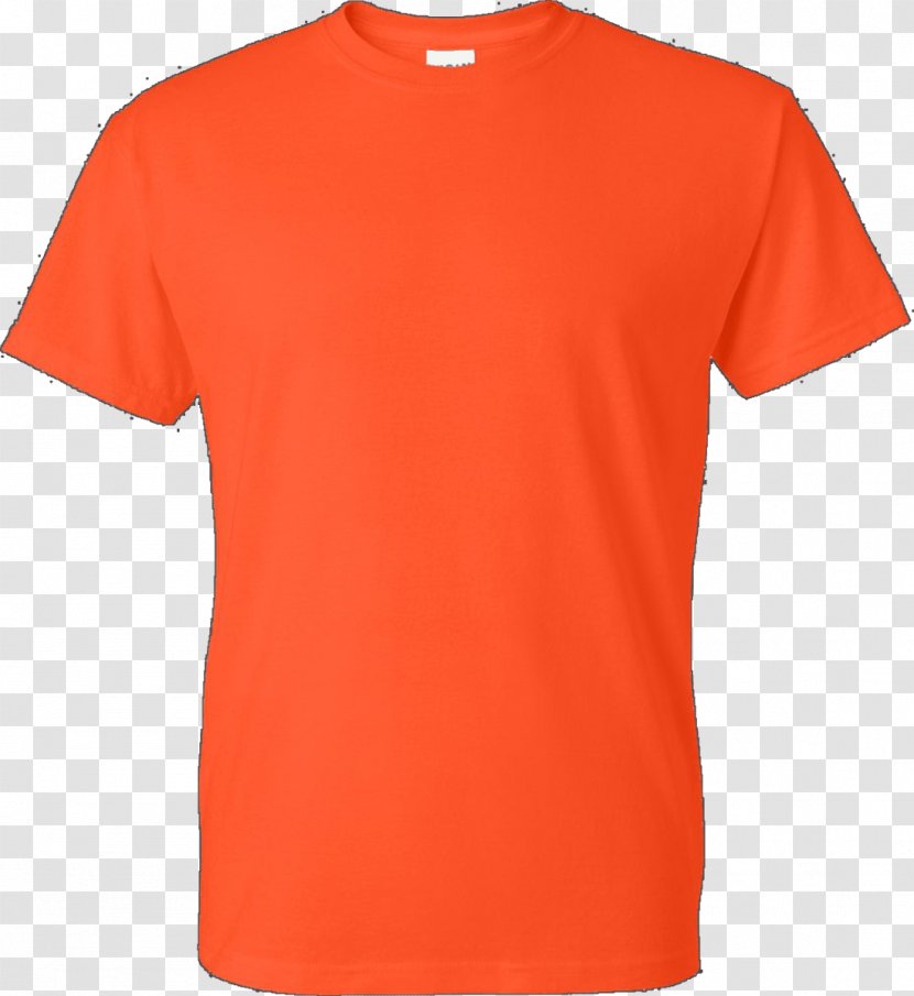 T-shirt Gildan Activewear Sleeve Neckline - Printed Tshirt - Orange T Shirt Transparent PNG