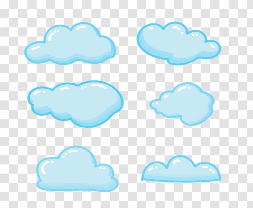 Cloud Blue Sky Clip Art - Heart - Cartoon Clouds Transparent PNG