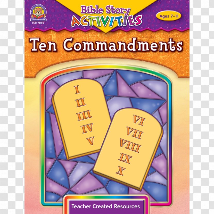 Bible Story Stories & Activities: Ten Commandments Book - Recreation Transparent PNG