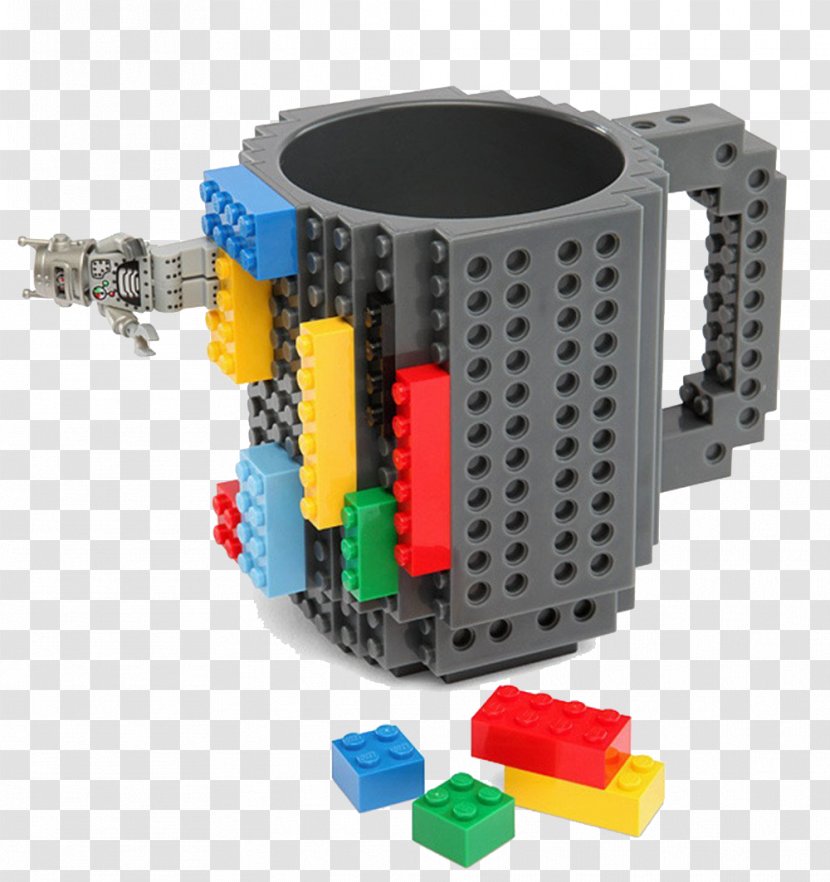 1 X Build On Brick Mug Red 12 Oz Coffee LEGO Toy Block - Plastic Transparent PNG