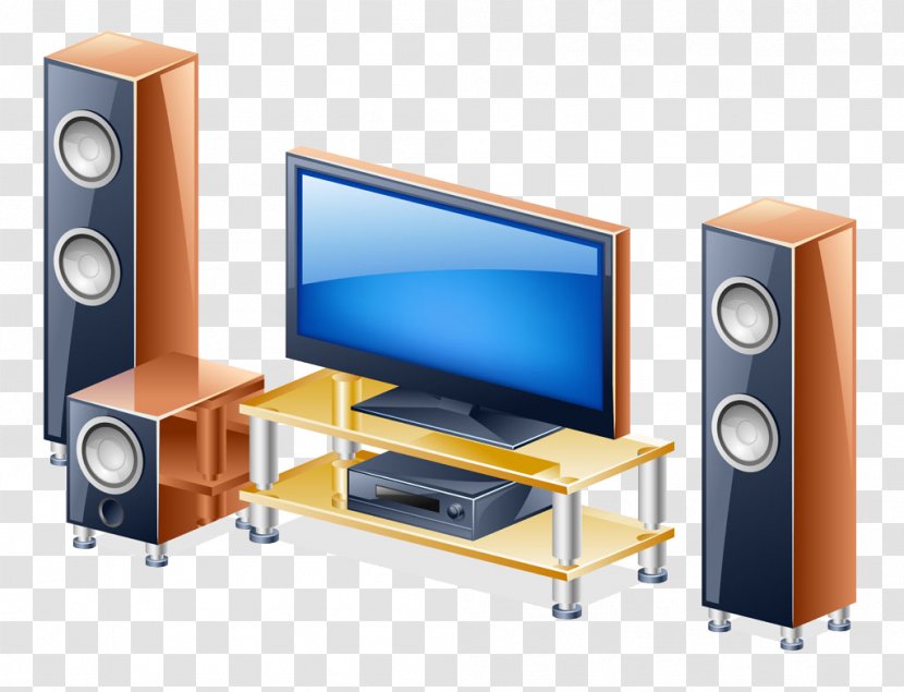 Home Cinema Electronics Hard Copy Icon - Television - Cartoon Sound And TV Transparent PNG