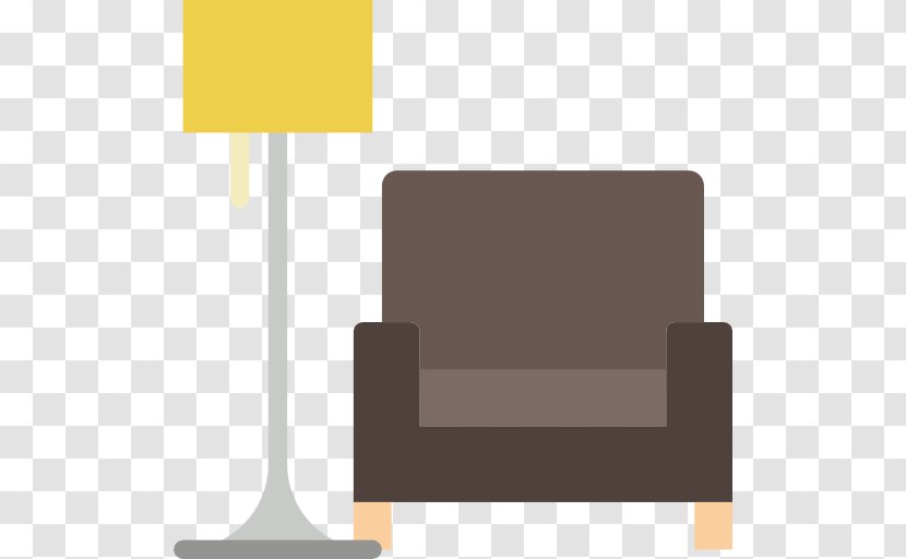 Couch - Floor - A Black Sofa And Lamp Transparent PNG