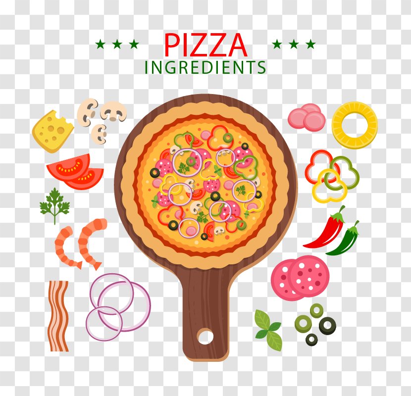 Pizza Fast Food Italian Cuisine - Vector Fruits And Vegetables Transparent PNG