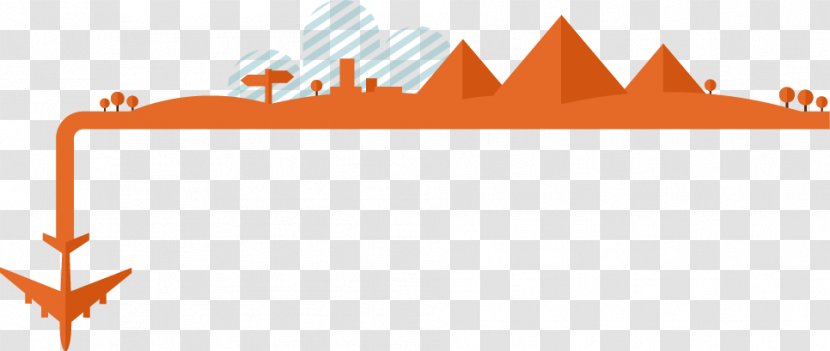 Architecture Flat Design - Orange - Cartoon Building Mountains Transparent PNG