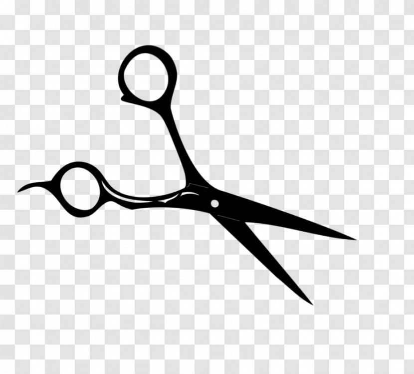 Comb Hair-cutting Shears Hairdresser Clip Art - Black And White - Hairdressing Transparent PNG