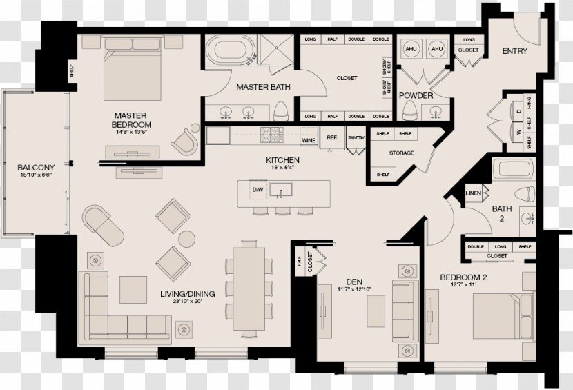 Market Square Tower Apartment Architecture Floor Plan - Elevation - Kl Transparent PNG