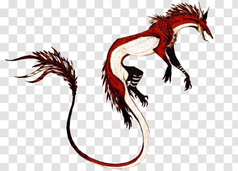 Dragon Drawing Legendary Creature Serpent - Heart Transparent PNG