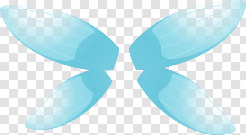 Butterfly Blue Turquoise Pattern - Fantasy Wings Transparent PNG