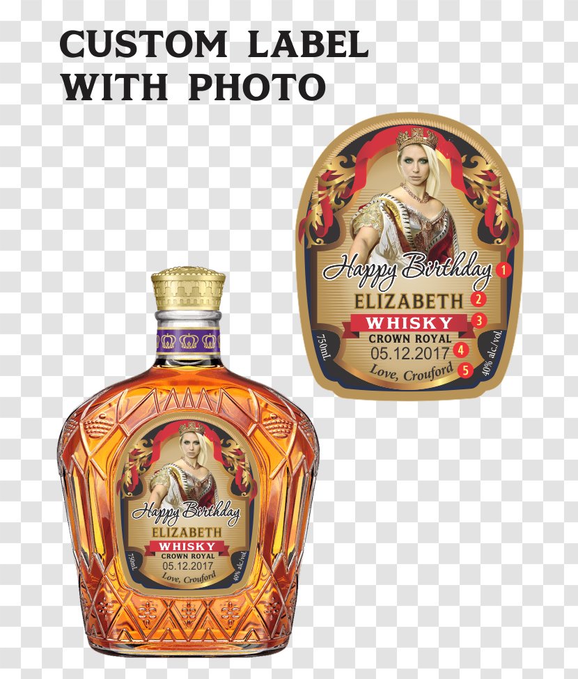 Crown Royal Bourbon Whiskey Canadian Whisky Distilled Beverage - Bottle Transparent PNG