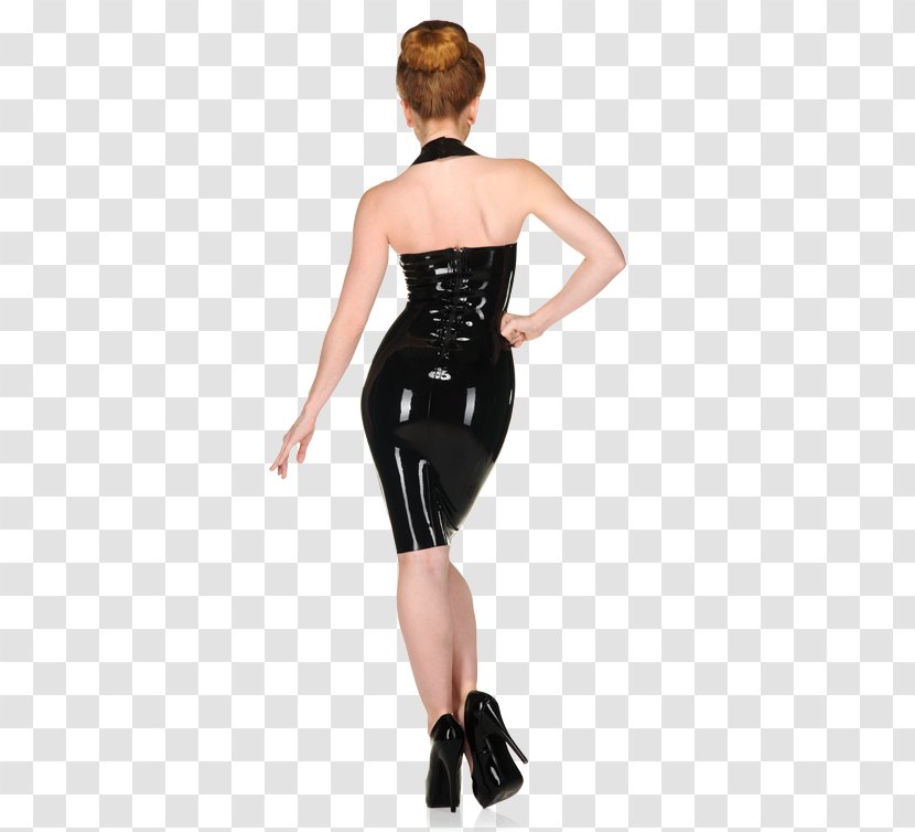 Little Black Dress Shoulder LaTeX Spandex - Frame - Women Cloth Transparent PNG