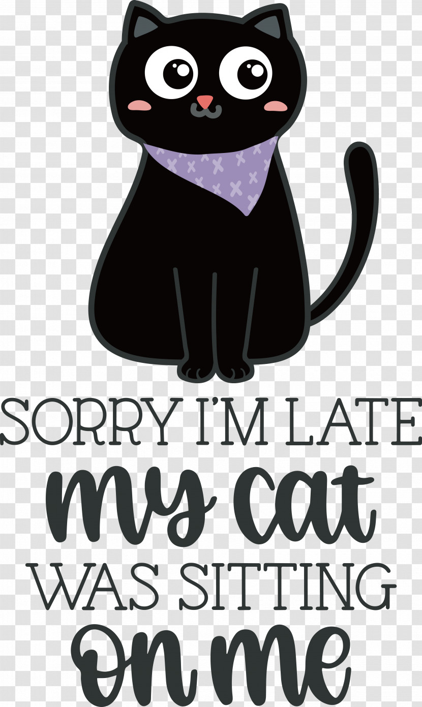 Cat Black Cat Whiskers Small Font Transparent PNG