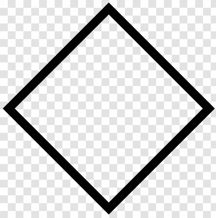 Geometric Shape Rhombus Square Triangle - Black And White - Diamond Transparent PNG