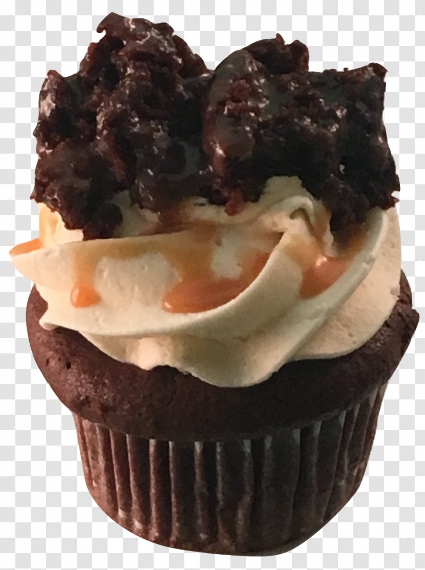 Cupcake American Muffins Chocolate Brownie Cake - Flower - Caramel Brownies Transparent PNG